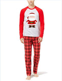 Family Christmas Santa Claus Printed Plaid Parent-child Pajamas