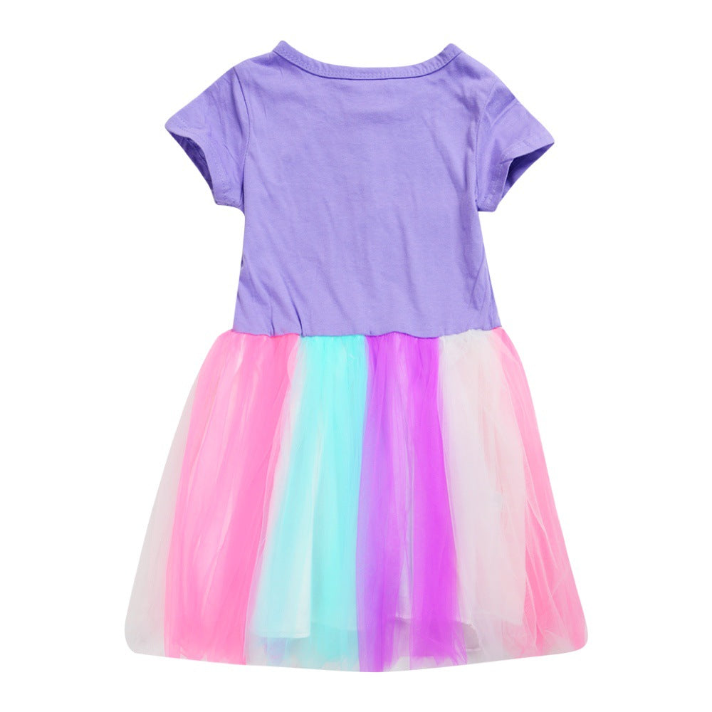 Kids Girl Rainbow Lace Dress