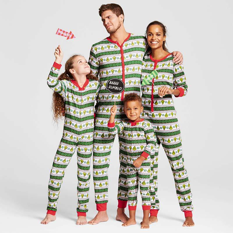 Family Christmas Parent-child Suit Printed Parent-child Pajamas