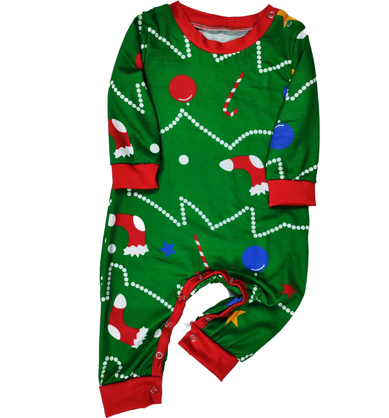 Family Christmas Parent-child Round Neck Long Sleeves Pajamas