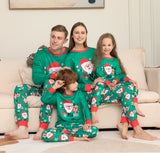 Family Christmas Home Santa Claus Print Parent Child Pajamas Set