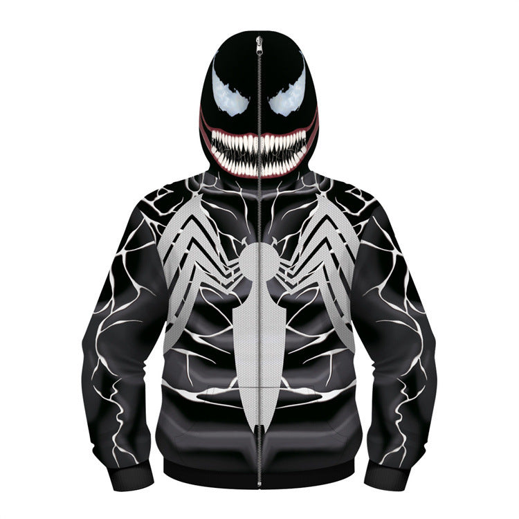 Kid Boy Marvel Superhero Spider Steel 3D Digital Printed Hoodie