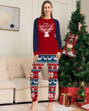 Family Striped Elk Christmas Parent-child Printed Pajamas