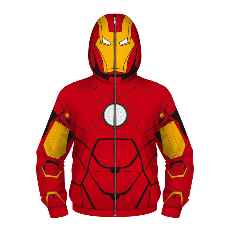 Kid Boy Marvel Superhero Spider Steel 3D Digital Printed Hoodie