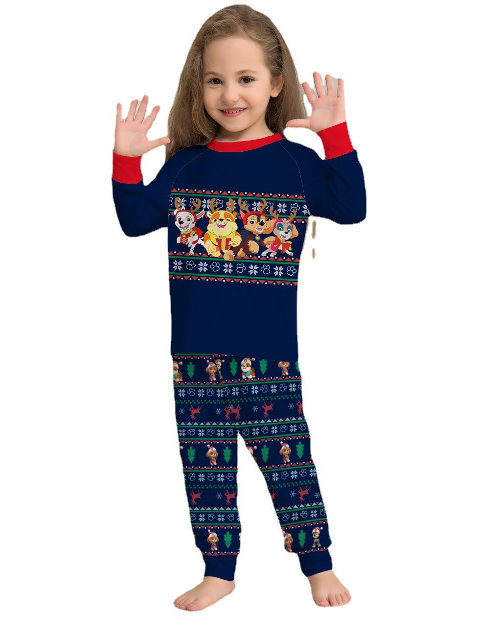 Family Puppy Christmas Parent-child Printed Home Wear Pajamas