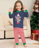 Family Striped Letter Christmas Parent-child Printed Home Pajamas Set