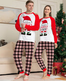 Family Alphabet Plaid Christmas Print Loungewear Pajamas