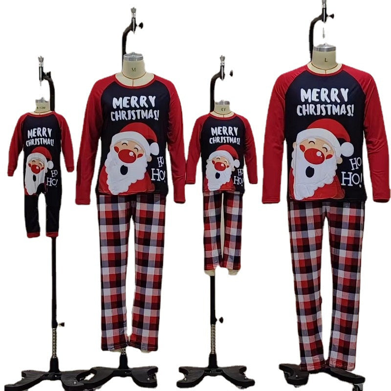 Family Snowman Alphabet Christmas Parent-Child Loungewear Pajamas