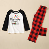 Family Christmas Printing Home Letter Pattern Parent-child Pajamas