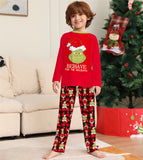 Family Parent-child Christmas Cartoon Plaid Printed Pajamas