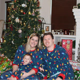 Family Autumn Christmas Print Long Sleeves Homewear Pajamas
