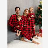 Family Christmas Parent-child Plaid Home Suits Pajamas