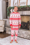 Family Christmas Red White Bump Parent-child Casual Pajamas