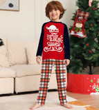 Family Letter Plaid Christmas Parent-child Printed Home Pajamas