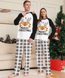 Family Fawn Alphabet Plaid Christmas Loungewear Pajamas