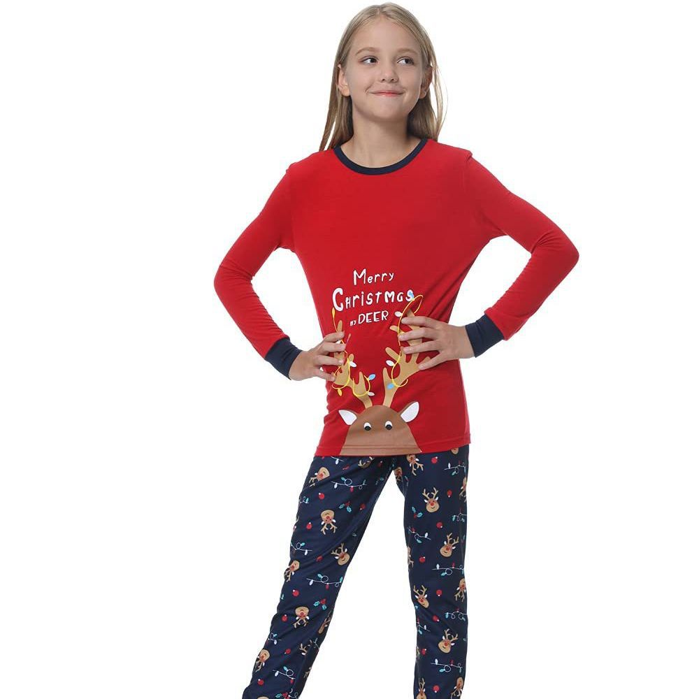 Family Christmas Deer Parent-child Print Pajamas Loungewear