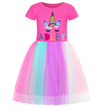 Kids Girl Rainbow Lace Dress