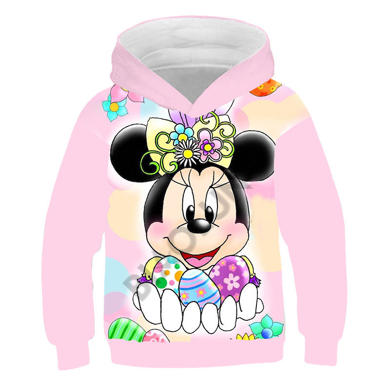Kid Baby Boy Girl Mickey Mouse Printed Round Neck Hoodie