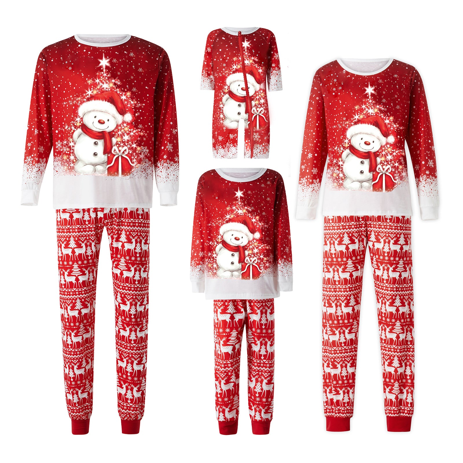 Family Loungewear Printed Christmas Parent-child Pajamas