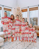 Family Christmas Red White Bump Parent-child Casual Pajamas