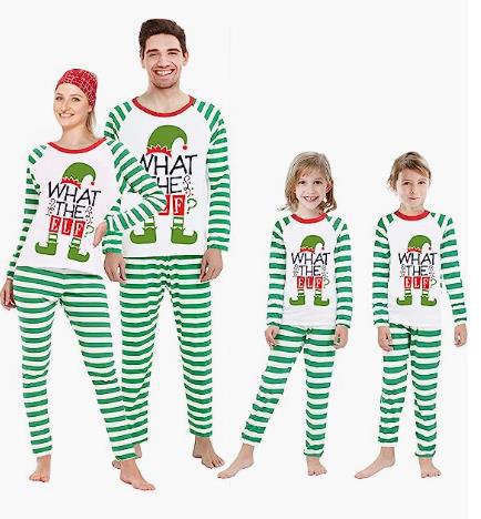 Family Christmas Striped Parent-child Attire Pajamas