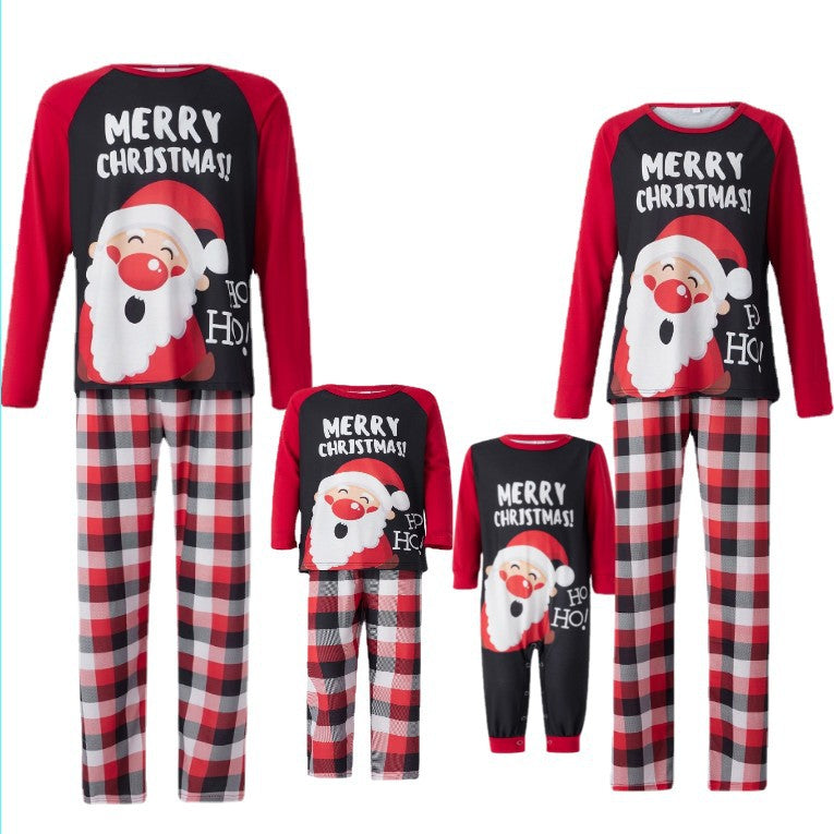 Family Snowman Alphabet Christmas Parent-Child Loungewear Pajamas