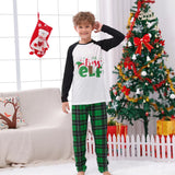 Family Parent-Child Letter Print Christmas Pajama Sets
