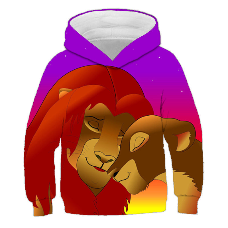 Kid Boy Lion King Anime 3D Printed Casual Sportswear Hoodie