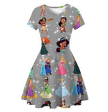 Kid Baby Girls Princess Pattern Princess Dress
