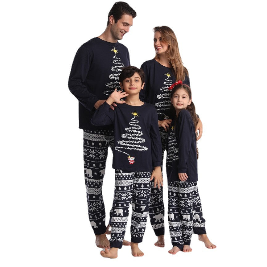 Family Christmas Cotton Parent-child Pajamas