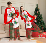 Family Letter Plaid Christmas Printed Loungewear Pajamas