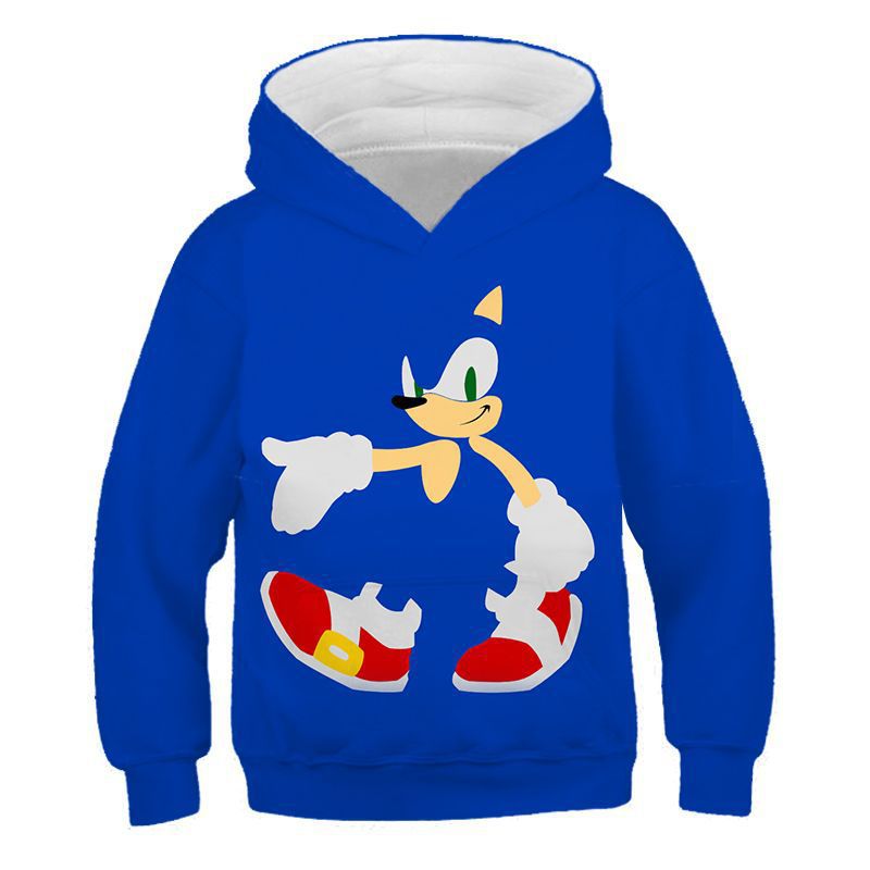 Kid Boy Sonic Recreation Fashion Hoodie