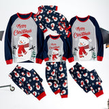 Family Home Parent-child Suit Printed Long Sleeve Round Neck Pajamas