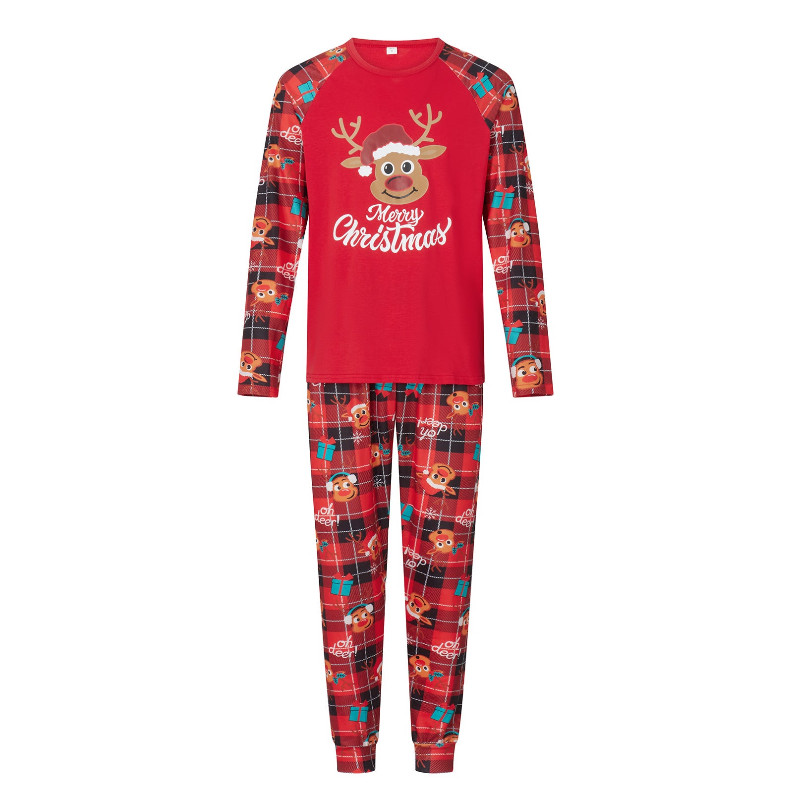 Family Elk Parent-child Home Suit Pajamas