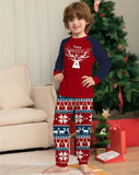 Family Striped Elk Christmas Parent-child Printed Pajamas