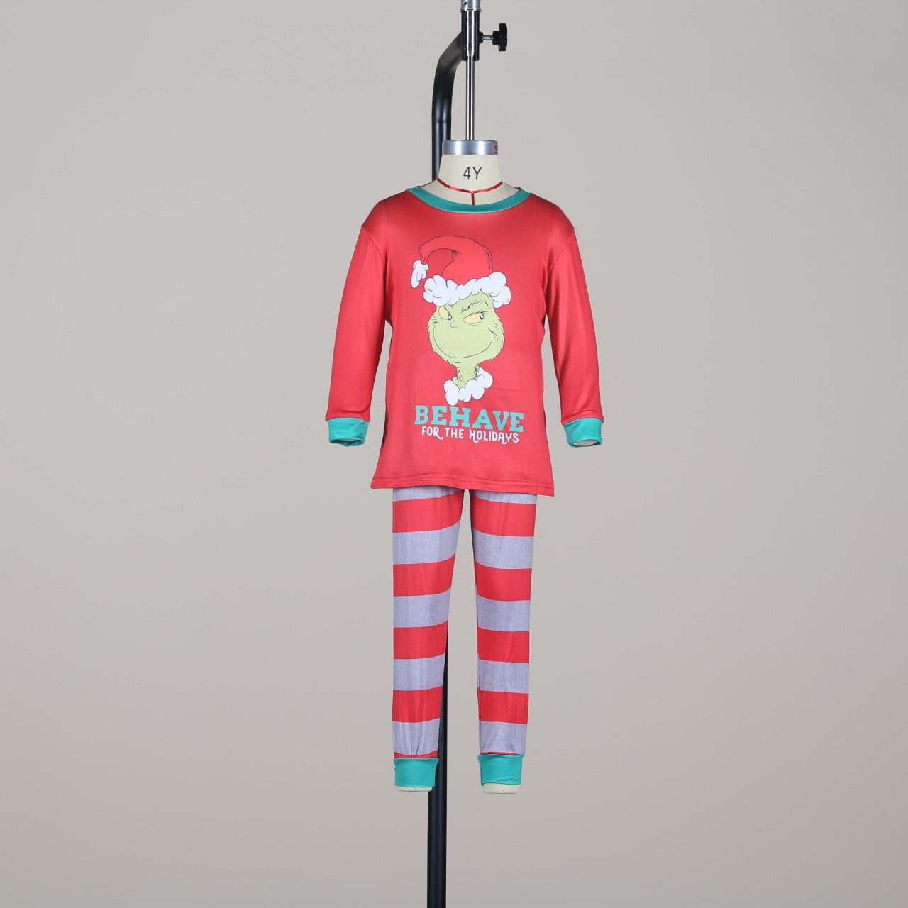 Family Parent-child Outfit Little Monster Print Christmas Autumn Pajamas Set