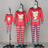 Family Parent-child Outfit Little Monster Print Christmas Autumn Pajamas Set