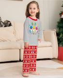 Family Striped Lettering Christmas Printed Loungewear Pajamas