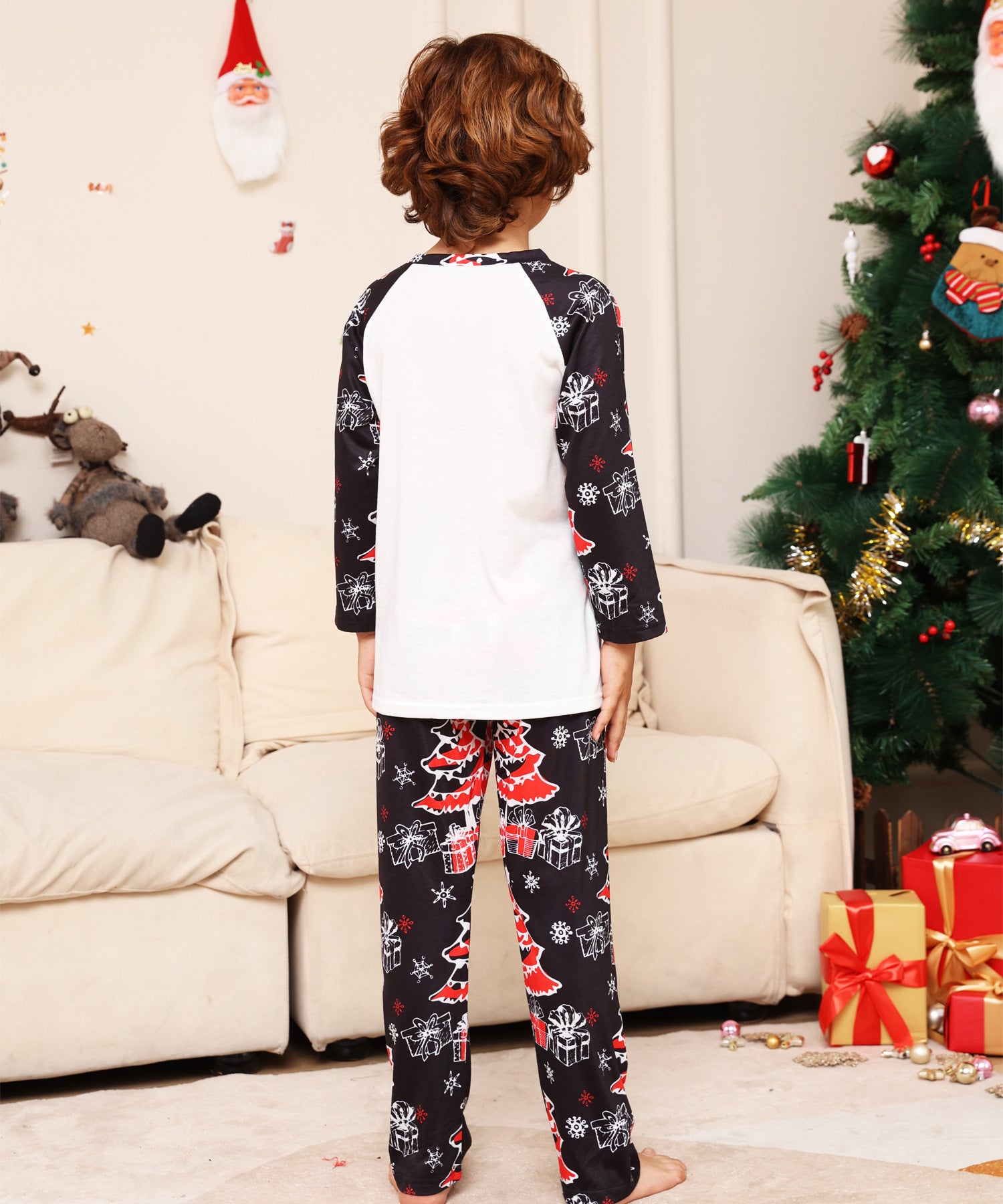 Family Snowflake Star Letter Christmas Parent-child Pajamas
