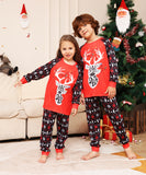 Family Letter Snowflake Little Deer Christmas Parent-child Homewear Pajamas