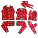 Family Christmas Printed Parent-child Long Sleeved Pajamas