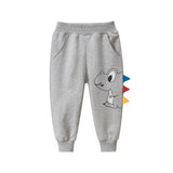 Kid Boy Girl 100% Cotton Dinosaur Cartoon  Sport Long Pants Sweatpants