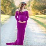 Maternity Photography Props Long Maxi Sexy Gown Dress