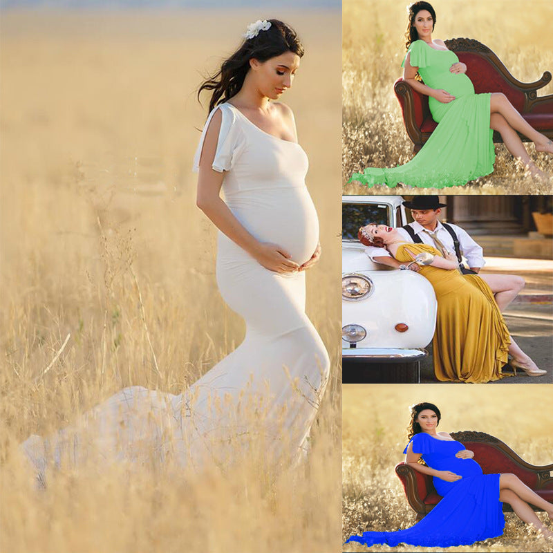 Maternity Photography Props Lace Pregnant Maxi Dresses