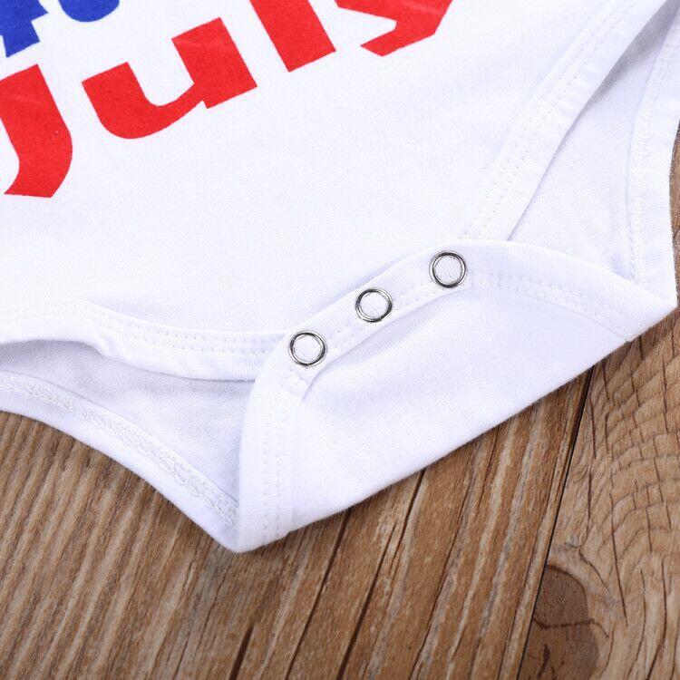Baby Boys Short Sleeve Sets Letters Print Shorts independence Day 3 Pcs