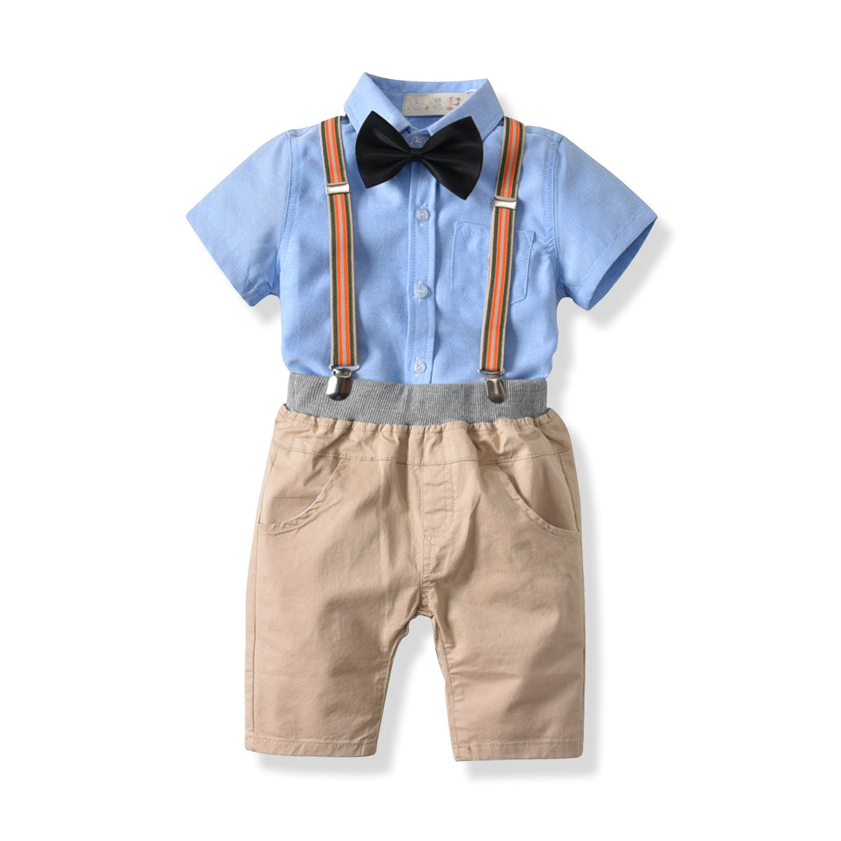 Kids Baby Boys Gentleman Formal Party Suits Short Sleeve Sets 2 Pcs