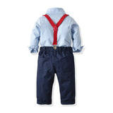 Kids Baby Boy Solid Fall Costume Belt Nary Formal Set