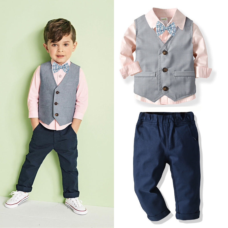 Kids Baby Boy Fashion Bow 4 Pcs Sets