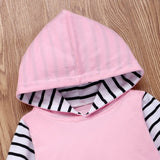 Baby Boys Girls Solid Color Striped 2pcs/Set