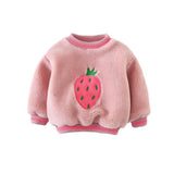 Kid Baby Girl Plush Thickened Warm Sweater